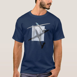 Glidningmanar grundläggande mörka skjorta tee shirt