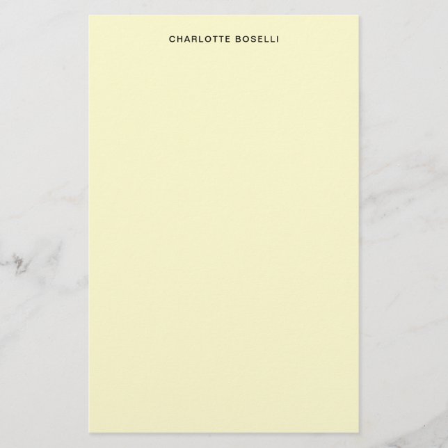 Glim för minimal vanlig klassisk Professionell Brevpapper (Framsida)