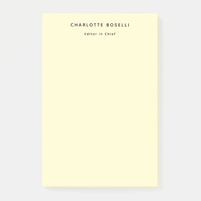 Glim för minimal vanlig klassisk Professionell Post-it Block (Framsida)