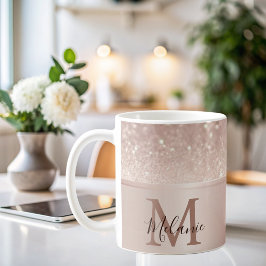 Glimmer av elegant glitter av glam från ro guld me kaffemugg