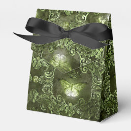 Glimmer Forest Grönt and Black Vintage Butterfly Presentaskar