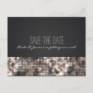 Glimmer Glitter Paljetter Glamour Svart Postkort Meddelande Vykort