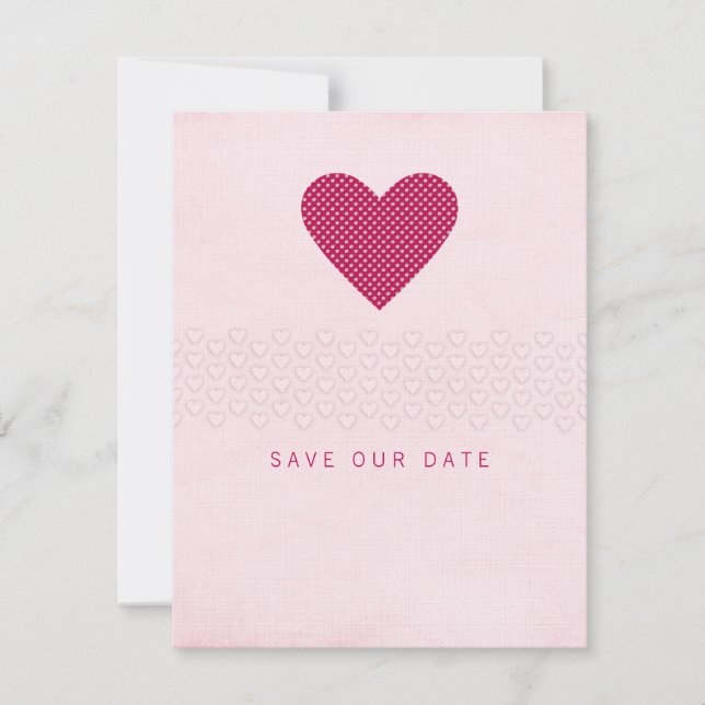 Glimmer Save Date Valentine Cards Spara Datumet (Framsida)