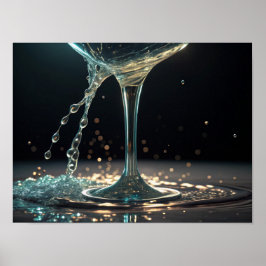 Glimmerande spill: Flytande glas och ljus Poster