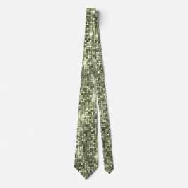 Glimmering av Oliv grönt Sequin Gnistra Neck Tie Slips