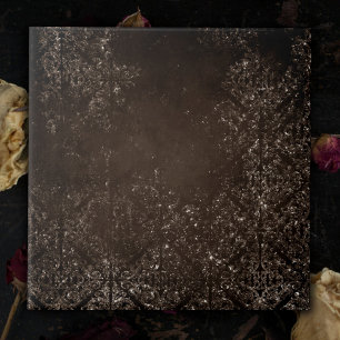 Glimmery Bronze Grunge Rik Brown Glam Damask Kakelplatta