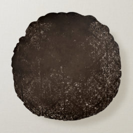 Glimmery Bronze Grunge | Rik Brown Glam Damask Rund Kudde