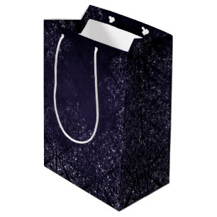 Glimmery Indigo Grunge Lila Damask vid midnatt