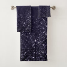 Glimmery Indigo Grunge | Lila Damask vid midnatt