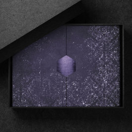 Glimmery Indigo Grunge | Lila Damask vid midnatt
