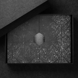 Glimmery Onyx Grunge | Silvery Black Glam Damask