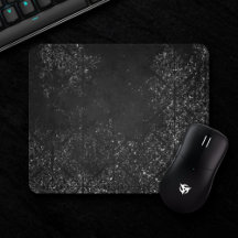 Glimmery Onyx Grunge | Silvery Black Glam Damask