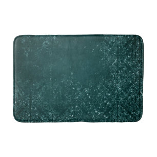 Glimmery Teal Grunge Rik Mörk grönt Glam Damask Badrumsmatta