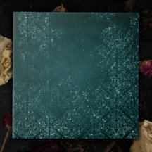 Glimmery Teal Grunge | Rik Mörk grönt Glam Damask