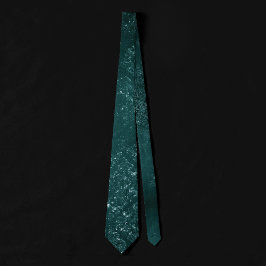 Glimmery Teal Grunge | Rik Mörk grönt Glam Damask Slips