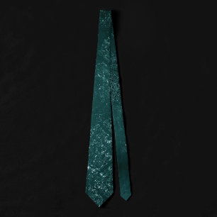 Glimmery Teal Grunge   Rik Mörk grönt Glam Damask Slips
