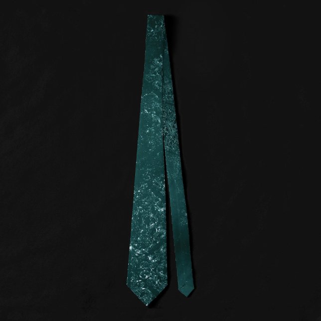 Glimmery Teal Grunge | Rik Mörk grönt Glam Damask Slips (Skapare uppladdad)