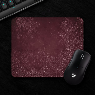 Glimmery Vin Grunge Sangria Bordeaux Damask Musmatta