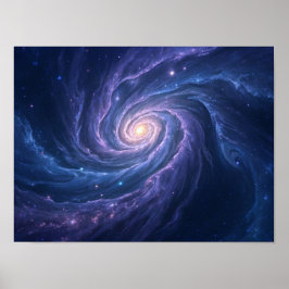 Glimpse in i Cosmos: En wirling Spiral Galaxy Poster