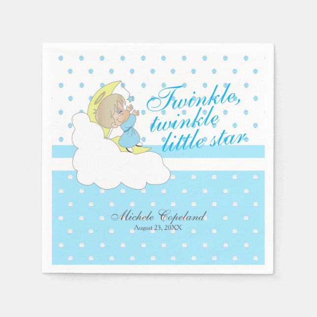 Glimt för glimt stjärna lite - pojke pappersservett (Framsidan)