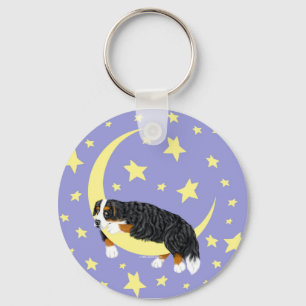 Glimt Keychain för Bernese berghund Nyckelring