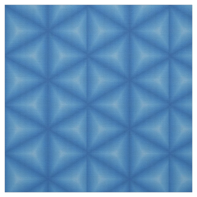 Glitch2 3D-tryckta trianglar, blå plattor Tyg (Provkarta)