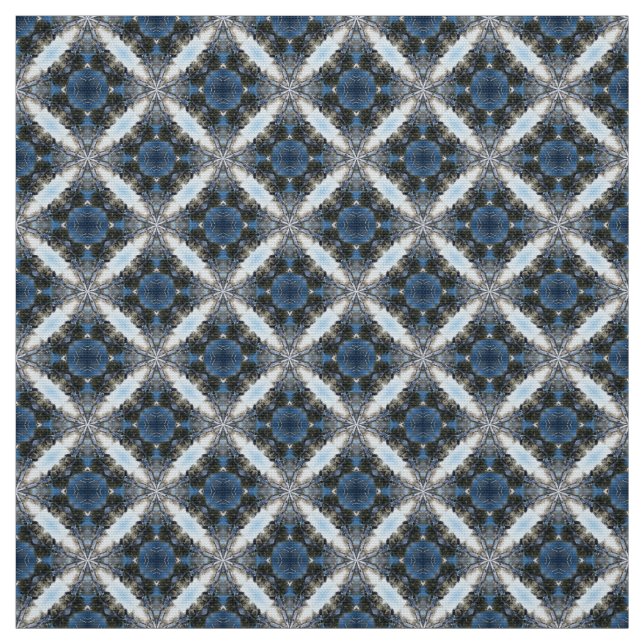 Glitch2 Blå vit möbeltyg Tyg (Provkarta)