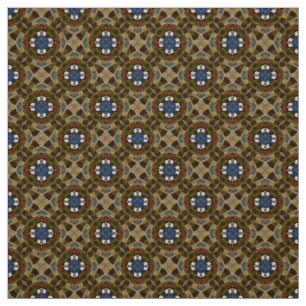 Glitch2 Bläckvit blå mönster-väv Tyg
