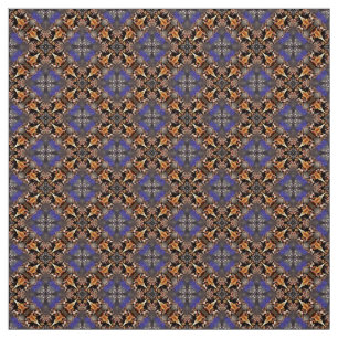 Glitch2 Blue Brown FurnMöbler Fabric Tyg