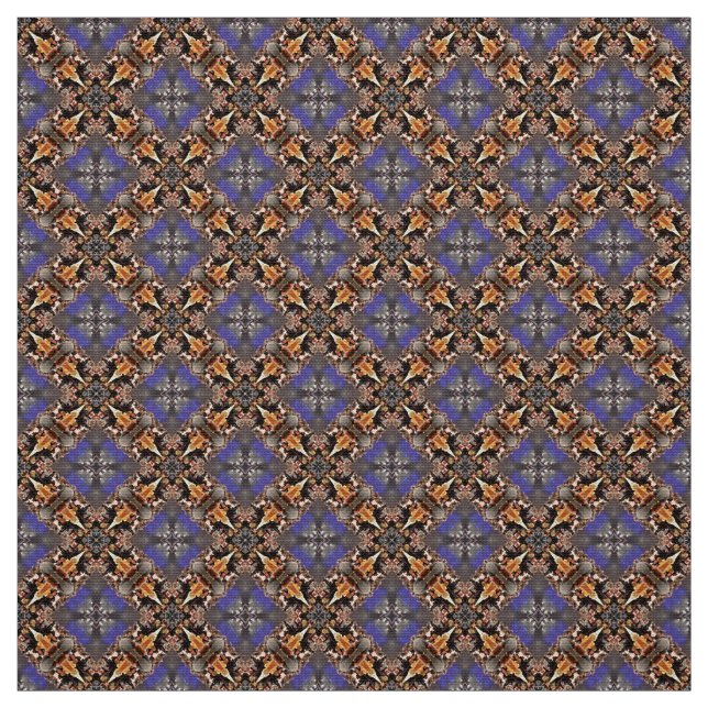 Glitch2 Blue Brown FurnMöbler Fabric Tyg (Provkarta)