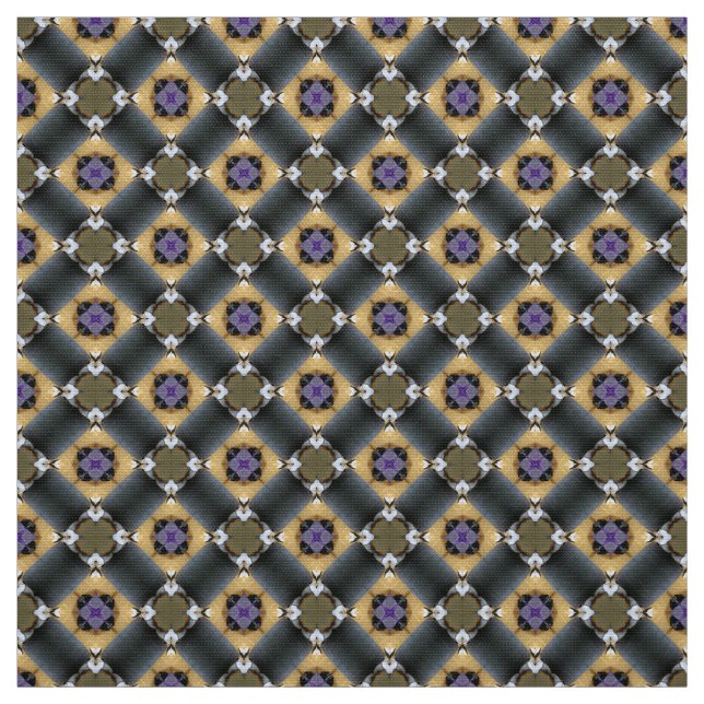 Glitch2 Blue Grått Fabric Tyg (Provkarta)