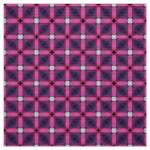 Glitch2 Blue- och Lila Polyester Weave-väv Tyg