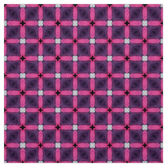 Glitch2 Blue- och Lila Polyester Weave-väv Tyg (Provkarta)