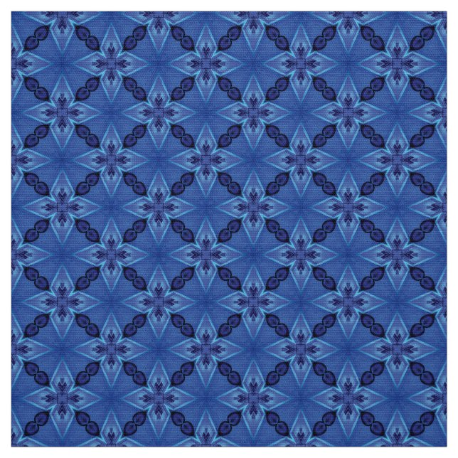 Glitch2 Blue Quilting, APPLIqué and crafts Fabric Tyg (Provkarta)