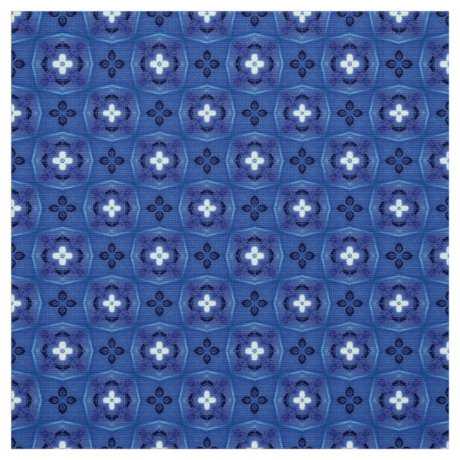 Glitch2 Blue White FurnMöbler Fabric Tyg (Provkarta)