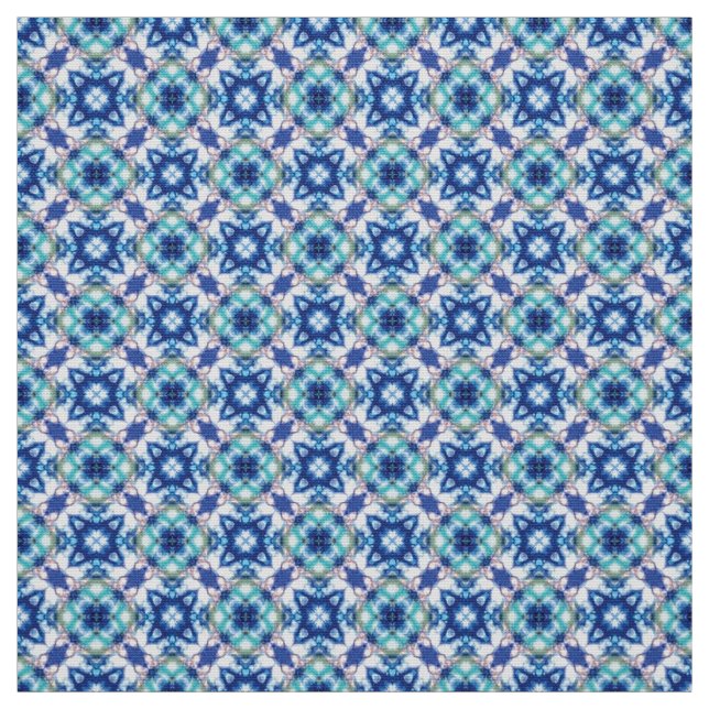 Glitch2 Blue White FurnMöbler Fabric Tyg (Provkarta)