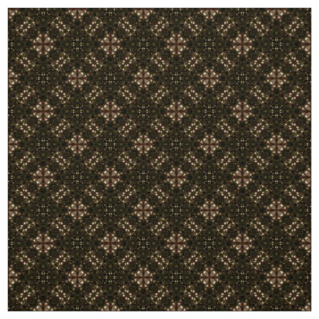 Glitch2 Chocolate Brown Quilting Crafts Fabric Tyg (Provkarta)