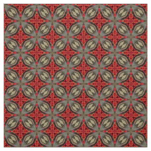 Glitch2 Deep Crimson Red mönster Tyg