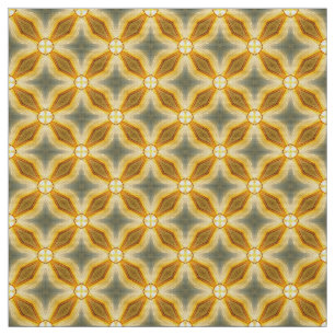 Glitch2 Gult Golden Rod Natural Linen-väv Tyg