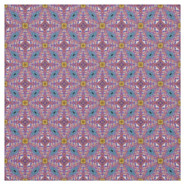 Glitch2 Multifärgad-komplex Polyester-poplin-väv Tyg (Provkarta)