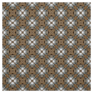 Glitch2 Olive White tile mönster väv Tyg