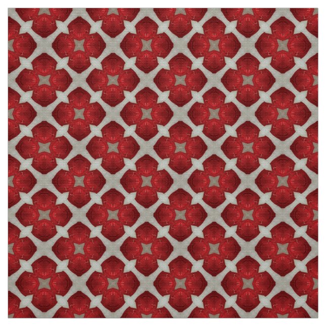 Glitch2 Red Grått FurnMöbler Fabric Tyg (Provkarta)