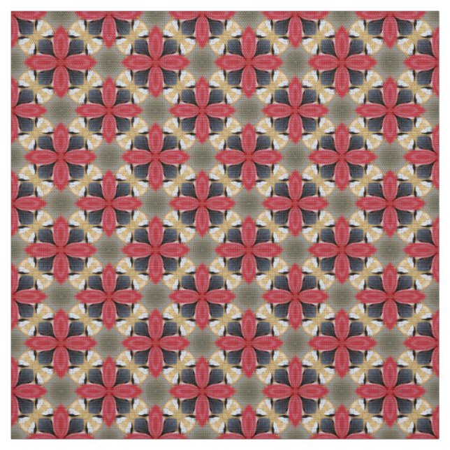Glitch2 Red Violet baby klocka Fabric Tyg (Provkarta)