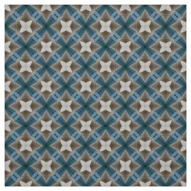 Glitch2 Stålblått Olive tile mönster-tyg Tyg (Provkarta)