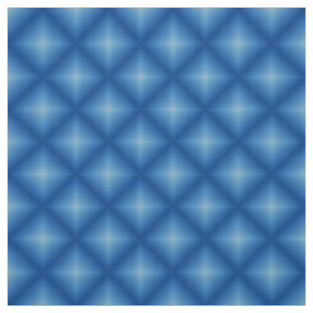 Glitch2 utskriven Diamond Blue Mönster Fabric Tyg (Provkarta)