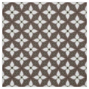 Glitch2 White Brown FurnMöbler Fabric Tyg