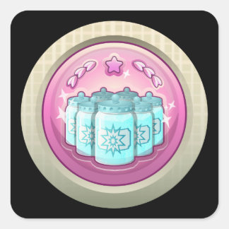 Glitch Achievement gnistra kompis Fyrkantigt Klistermärke