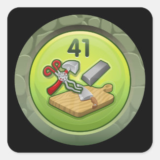 Glitch Achievement-verktyg Fyrkantigt Klistermärke