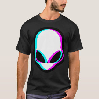 Glitch Alien Head T Shirt