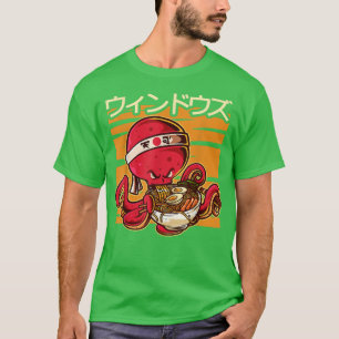 Glitch Anime Aesthetic Stil Japan Octopus Tentacl T Shirt
